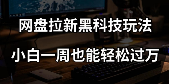网盘拉新黑科技玩法，小白一周也能轻松过万【全套视频教程+黑科技】【揭秘】-最全资源库