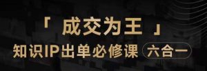 抖音知识IP直播登顶营（六合一），​三倍流量提升秘诀，七步卖课实操演示，内容爆款必修指南-最全资源库