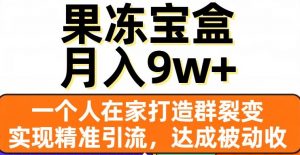 果冻宝盒，一个人在家打造群裂变，实现精准引流，达成被动收入，月入9w+-最全资源库