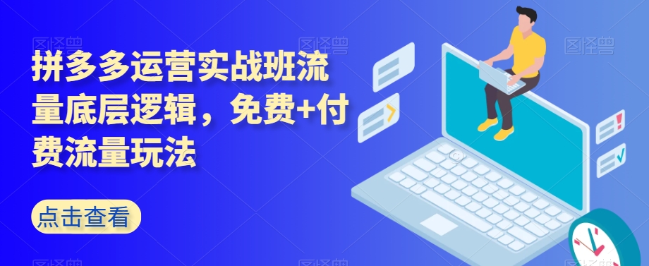 拼多多运营实战班流量底层逻辑,免费+付费流量玩法-最全资源库