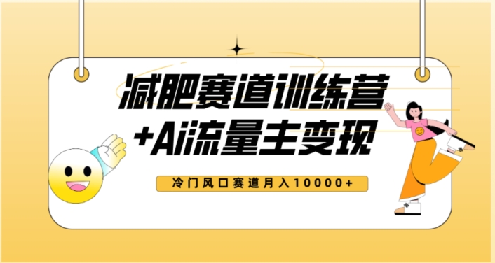 全新减肥赛道AI流量主+训练营变现玩法教程，蓝海冷门赛道小白轻松上手，月入10000+-最全资源库