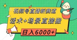 视频号直播新赛道，话术+场景直接搬，日入6000+【揭秘】-最全资源库