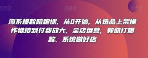 淘系爆款陪跑课，从0开始，从选品上架操作链接到付费放大、全店运营，教你打爆款、系统做好店-最全资源库