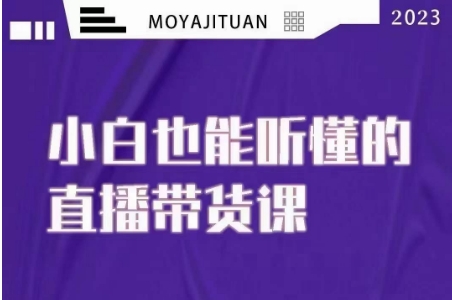 大威本威·能听懂的直播带货课,小白也能听懂,20节完整-最全资源库