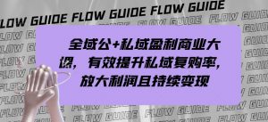 全域公+私域盈利商业大课,有效提升私域复购率,放大利润且持续变现-最全资源库