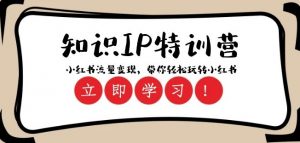 知识IP特训营 ：小红书-流量变现，带你轻松玩转小红书（23节视频课）-最全资源库