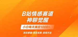 B站情感冷门蓝海赛道秒变现《神聊觉醒》一天轻松变现500+【揭秘】-最全资源库