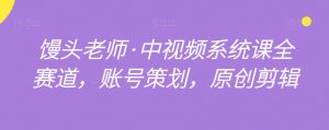 馒头老师·中视频系统课全赛道,账号策划,原创剪辑-最全资源库