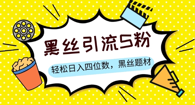 S粉变现，轻松日入四位数，黑丝题材+情感话术【揭秘】-最全资源库