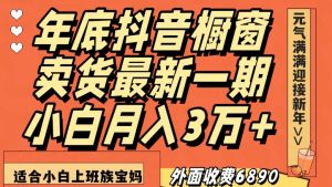 外面收费6890元年底抖音橱窗卖货最新一期，小白月入3万，适合小白上班族宝妈【揭秘】-最全资源库