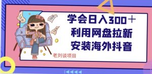 学会日入300＋，利用网盘拉新安装海外抖音保姆级教学【揭秘】-最全资源库