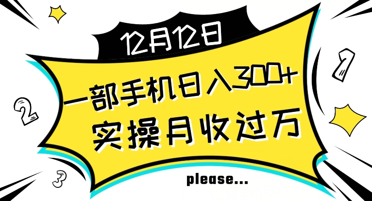 【全网变现首发】新手实操单号日入500+，渠道收益稳定，项目可批量放大【揭秘】-最全资源库