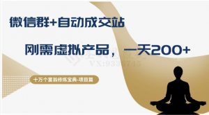 十万个富翁修炼宝典之8.微信群+自动成交站,刚需虚拟产品,一天200+-最全资源库