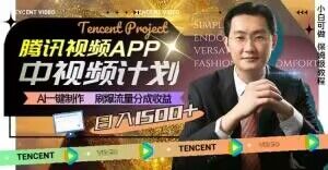 冷门项目，腾讯视频中视频计划，AI一键制作，刷爆流量分成，日收益2000+【揭秘】-最全资源库