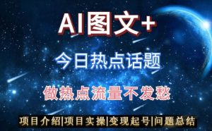 AI头条之今日热点话题，搬运+AI优化，轻松日入300+【揭秘】-最全资源库
