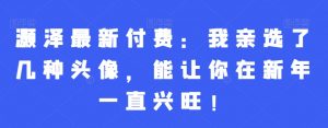 灏泽最新付费:我亲选了几种头像,能让你在新年一直兴旺!-最全资源库