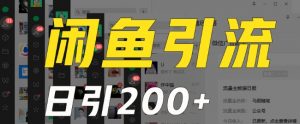 外面收费6980闲鱼引流法，日引200+创业粉，每天稳定2000+收益，保姆级教程（适合居家创业）-最全资源库