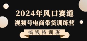 2024年风口赛道视频号电商带货训练营搞钱特训班，带领大家快速入局自媒体电商带货-最全资源库