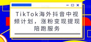 TikTok海外抖音中视频计划，涨粉变现提现陪跑服务-最全资源库