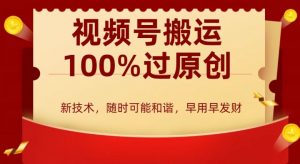外边收费599创作者分成计划，视频号搬运100%过原创，新技术，适合零基础小白，月入两万+【揭秘】-最全资源库