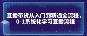 直播带货从入门到精通全流程,0-1系统化学习直播流程-最全资源库