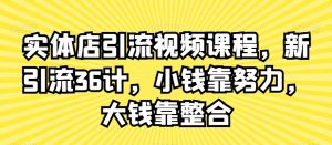 实体店引流视频课程,新引流36计,小钱靠努力,大钱靠整合-最全资源库
