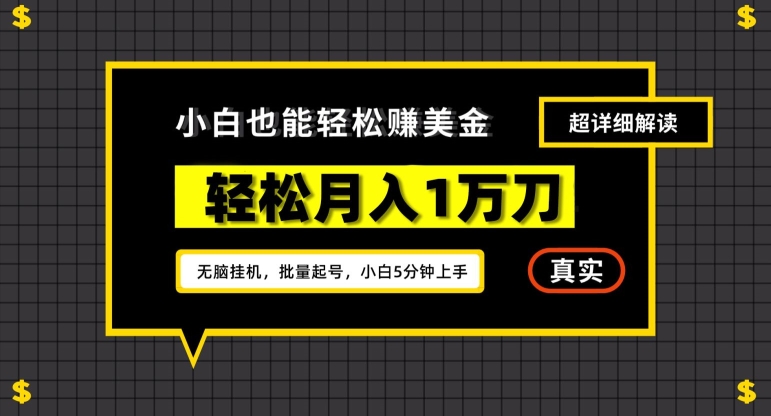 谷歌看广告撸美金2.0，无脑挂机，多号操作，月入1万刀【揭秘】-最全资源库