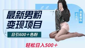 最新男粉变现项目，日引600＋色粉，全平台通用，轻松日入500＋【揭秘】-最全资源库