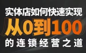 星哥·实体如何快速实现从0-100的连锁经营之道-最全资源库