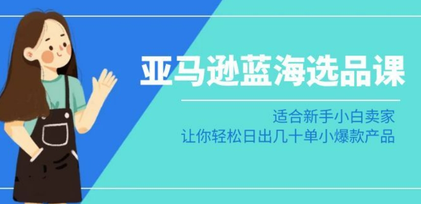 亚马逊-蓝海选品课：适合新手小白卖家，让你轻松日出几十单小爆款产品-最全资源库
