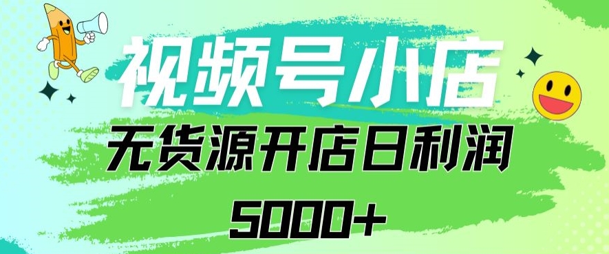 视频号无货源小店从0到1日订单量千单以上纯利润稳稳5000+【揭秘】-最全资源库