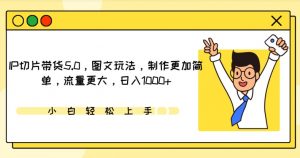 IP切片带货5.0，图文玩法，制作更加简单，流量更大，日入1000+【揭秘】-最全资源库