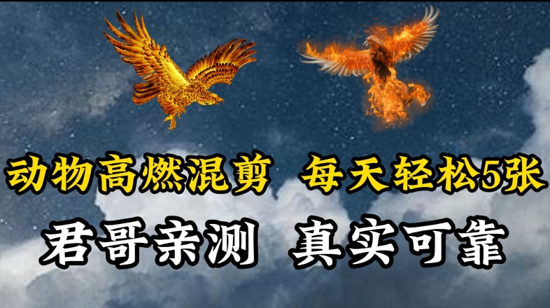 动物超燃混剪，每天轻松5张，剪辑简单大家爱看【揭秘】-最全资源库