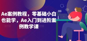 Ae案例教程，零基础小白也能学，Ae入门到进阶案例教学课-最全资源库