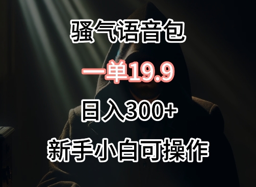 0成本卖骚气语音包,一单19.9.日入300+【揭秘】-最全资源库