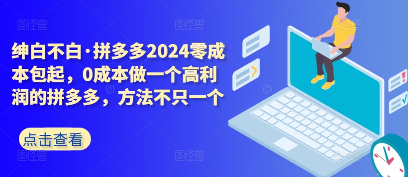 拼多多2024零成本包起，0成本做一个高利润的拼多多，方法不只一个-最全资源库