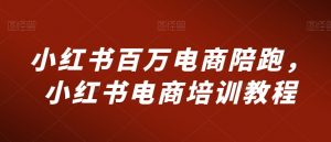 小红书百万电商陪跑，小红书电商培训教程-最全资源库