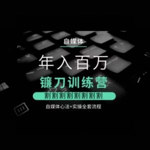自媒体年入百万镰刀训练营，割割割割割割割割，自媒体心法+实操全套流程-最全资源库