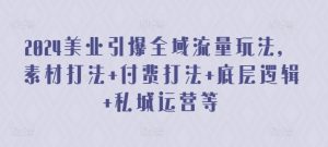 2024美业引爆全域流量玩法,素材打法 付费打法 底层逻辑 私城运营等-最全资源库