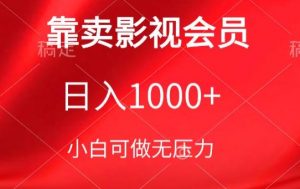 靠卖影视会员，日入1000+，落地保姆级教程，新手可学【揭秘】-最全资源库