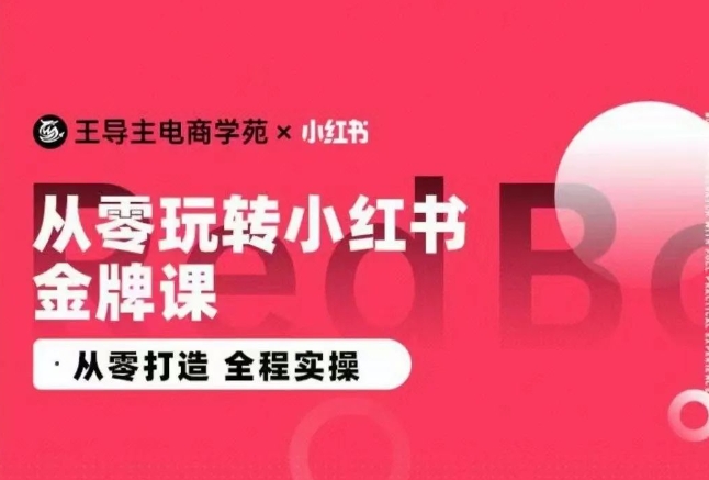 王导主·小红书电商运营实操课,从零打造 全程实操-最全资源库
