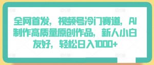 全网首发，视频号冷门赛道，AI制作高质量原创作品，新人小白友好，轻松日入1000+【揭秘】-最全资源库