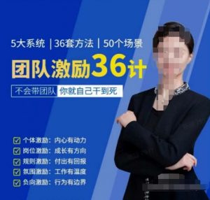 黄景：团队激励36计-Get职场竞争力，进阶管理高手-最全资源库