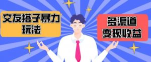 搭子交友群暴力变现玩法,抖音快手等多渠道变现玩法,月收益轻松突破1.6W+【揭秘】-最全资源库