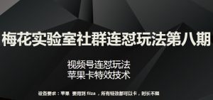 梅花实验室社群连怼玩法第八期，视频号连怼玩法 苹果卡特效技术【揭秘】-最全资源库