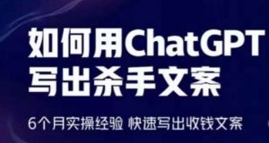 如何用ChatGPT写出杀手文案，6个月实操经验，快速写出收钱文案-最全资源库