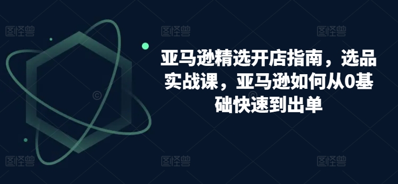 亚马逊精选开店指南,选品实战课,亚马逊如何从0基础快速到出单-最全资源库