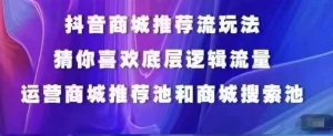 抖音商城运营课程，猜你喜欢入池商城搜索商城推荐人群标签覆盖-最全资源库