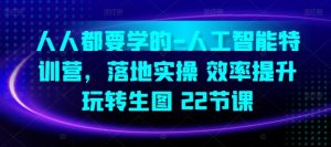 人人都要学的-人工智能特训营，落地实操 效率提升 玩转生图(22节课)-最全资源库