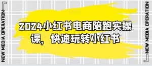2024小红书电商陪跑实操课，快速玩转小红书，超过20节精细化课程-最全资源库